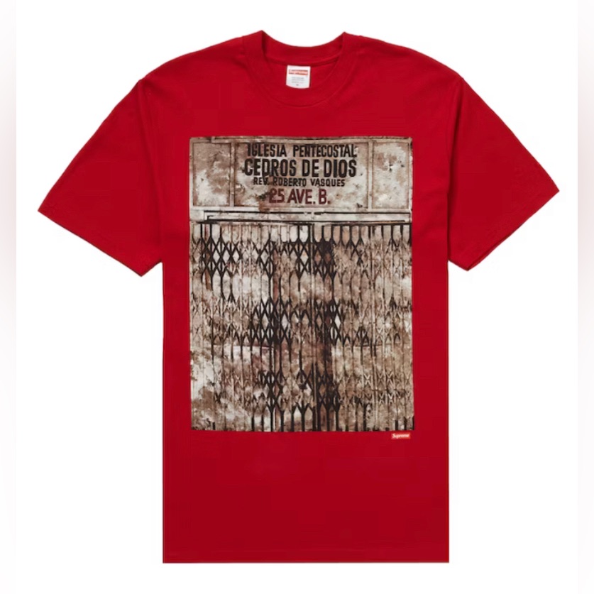 Supreme Martin Wong Iglesia Pentecostal Tee Red New Large L Supreme New York